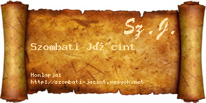 Szombati Jácint névjegykártya